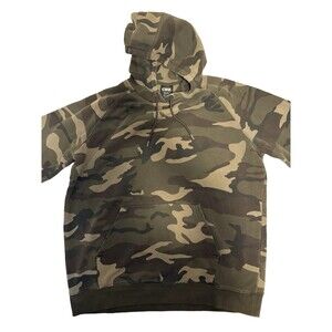 CSG Men's Green Camo Fleece Pullover Hoodie 3XL Big & Tall Pockets Drawstring
